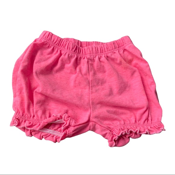 5/$25 Carter’s Ruffle Elastic Waist and Leg Cuff Pink Shorts Baby 6 Months - Picture 1 of 3
